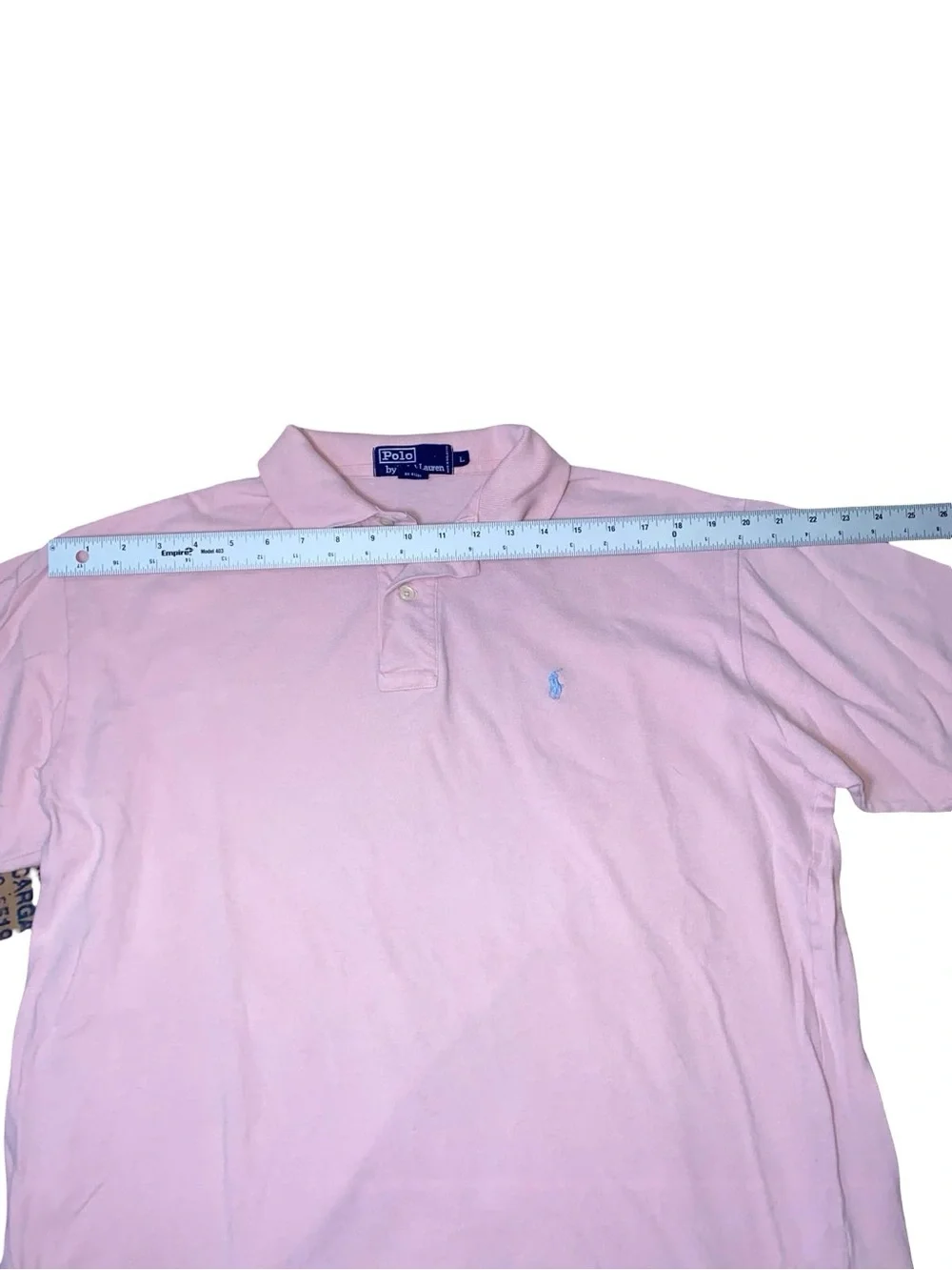 Vintage Polo Ralph Lauren Pink Mesh Cotton Polo Shirt Size Large